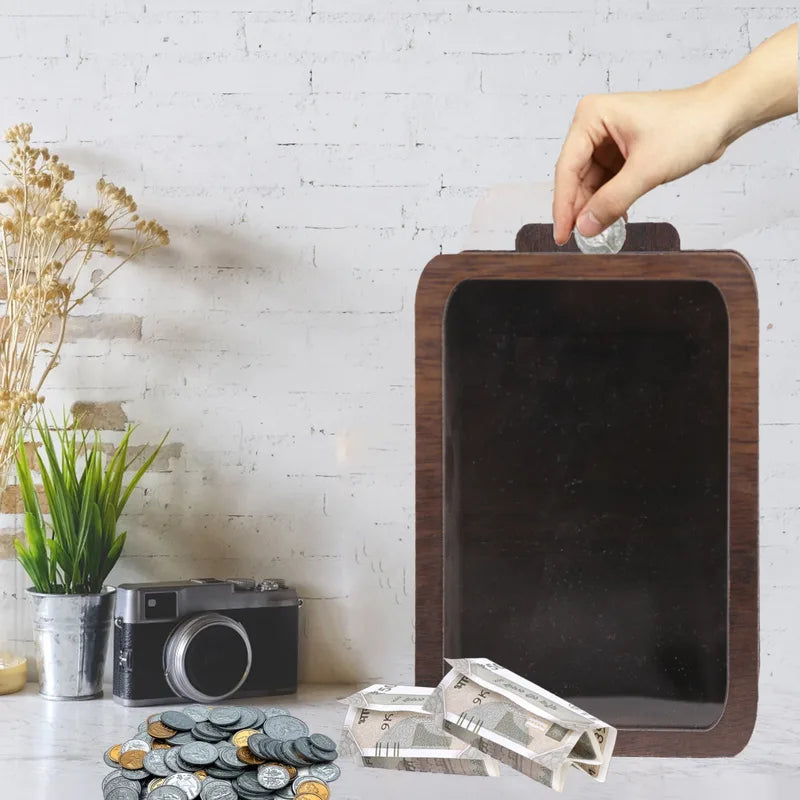 Wooden Modern Money/Piggy Bank