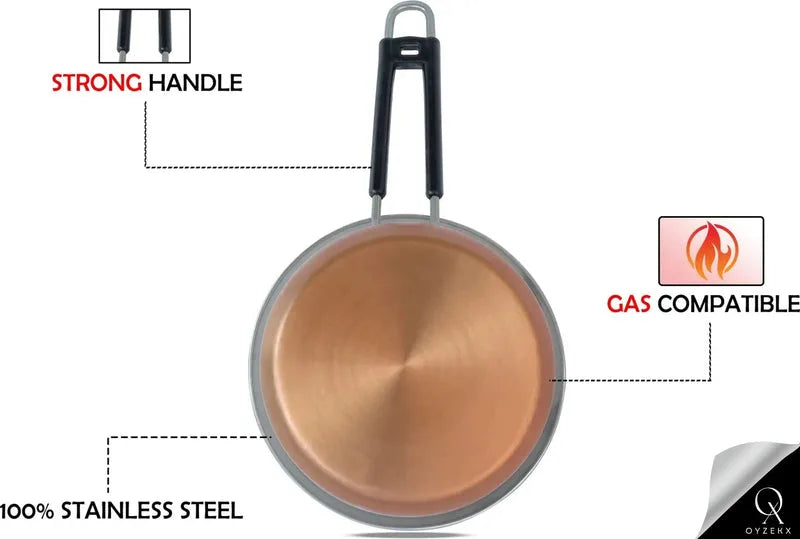 OyzekX Stainless Steel Saucepan