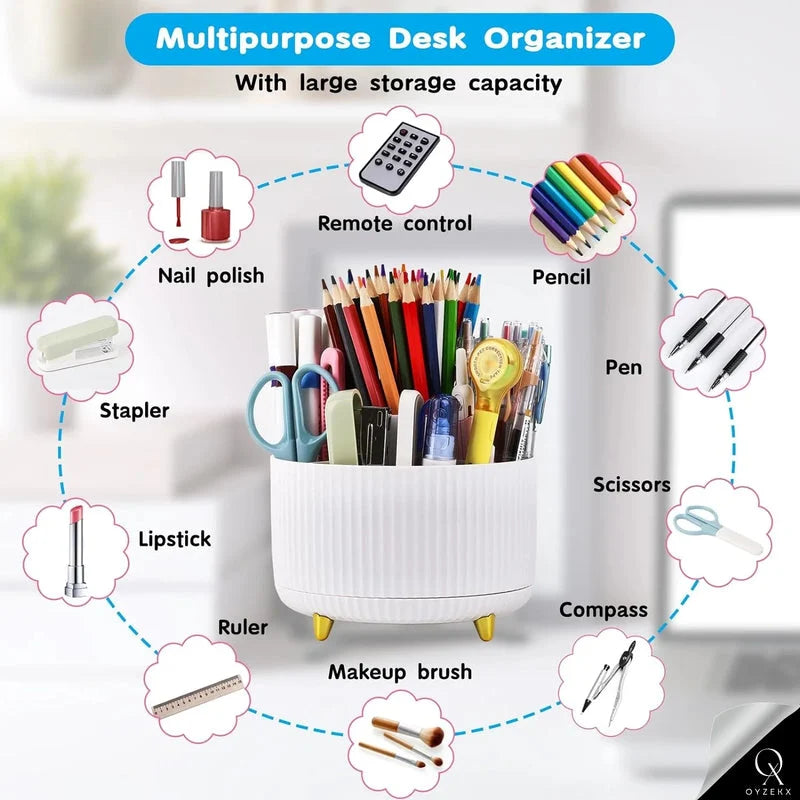 OyzekX 360 Degree Rotating Pen Pencil Holder for Desk