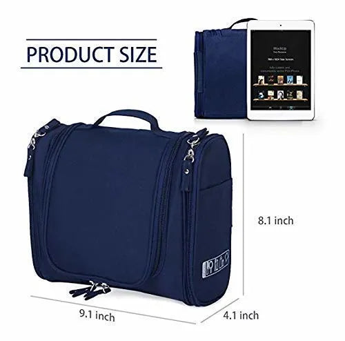 Cosmetic Organizer Toiletry Bag with Hook Grooming Travel Kit