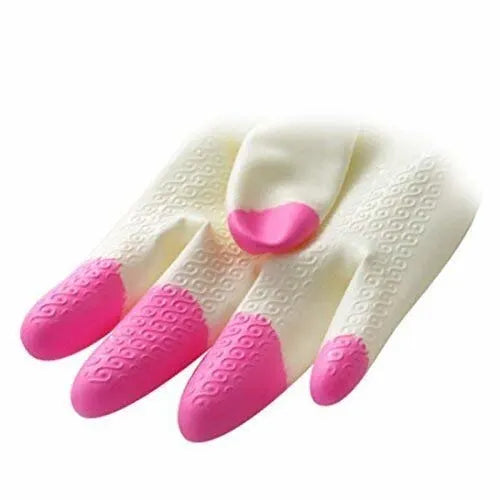 Reusable Rubber Latex Pvc Flock Lined Long Elbow Hand Gloves