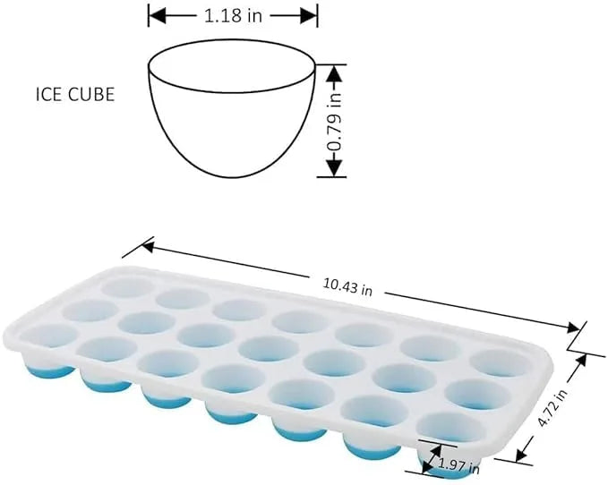 OyzekX Ice Cube Trays Silicone Molds