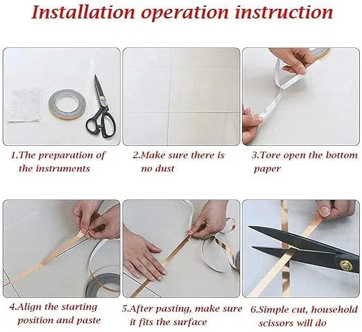 Tile stickers for flooring, tiles gap tape waterproof filling sticker