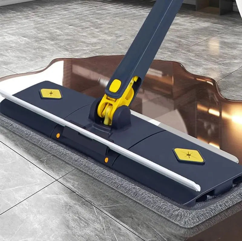 Flat Microfiber Floor Cleaning Mop with Scraper with 360 Rotating head