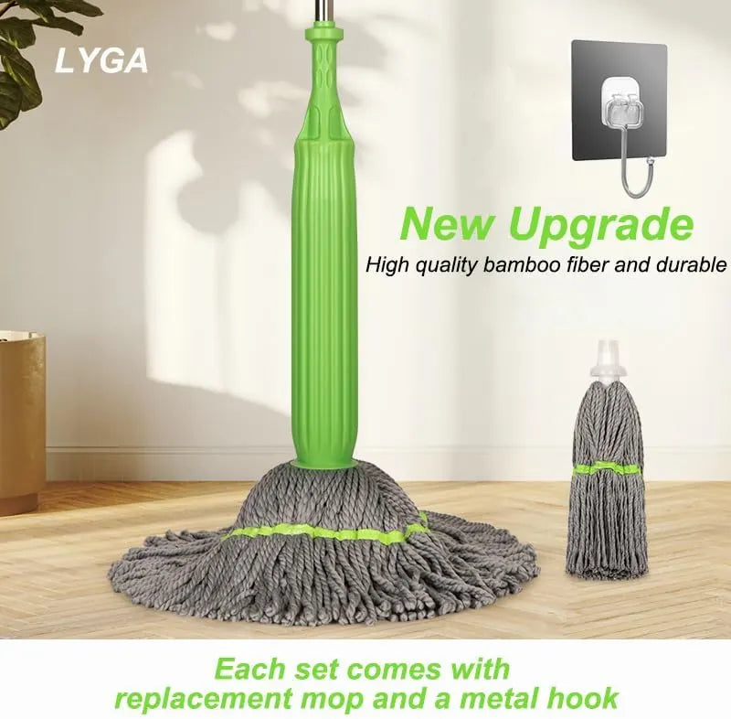 2 in 1 Dehydrated Floor Cleaning Mop Self-Wringing 360 Rotatable