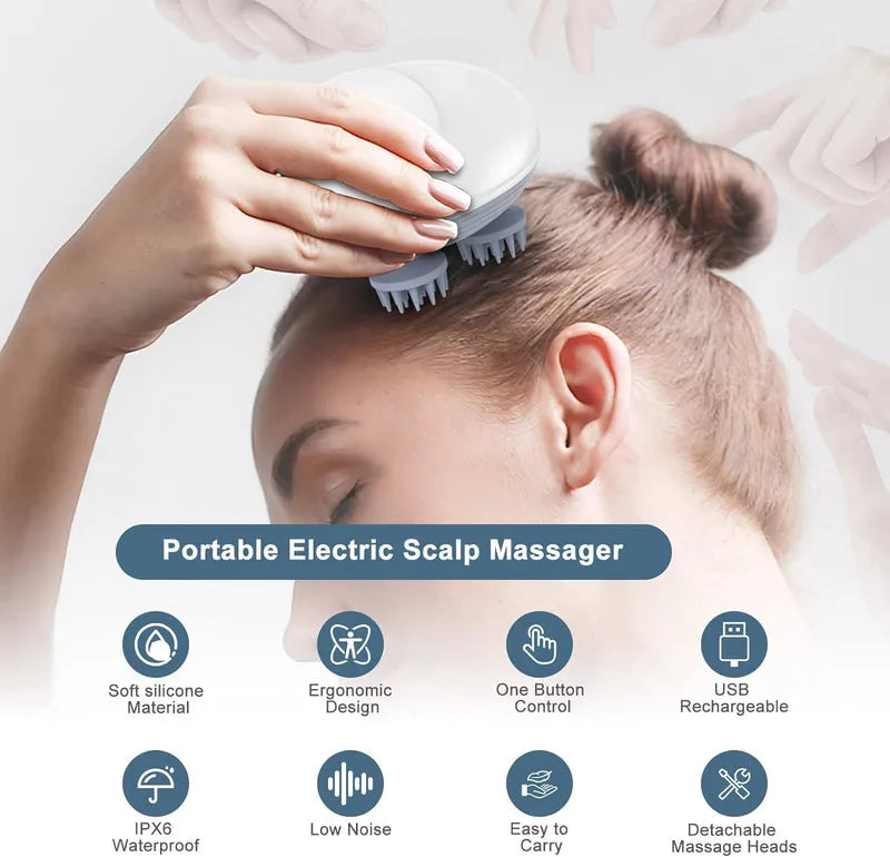 Gifts for Men Women Electric Scalp Massager, Hair Kneading Massager