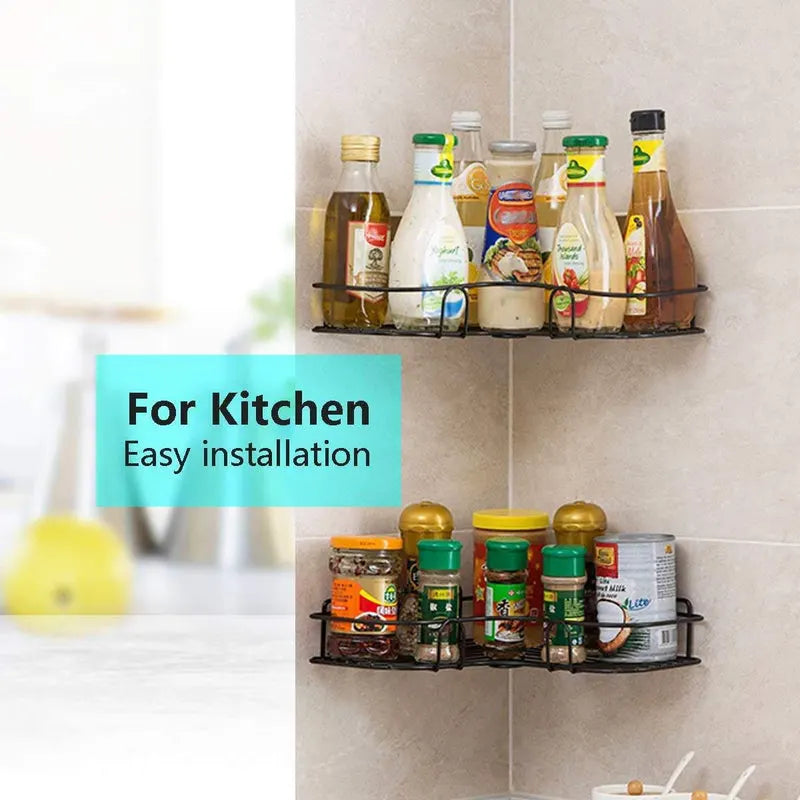 Multipurpose Bathroom Corner Shelf Wall Mount Storage Rack