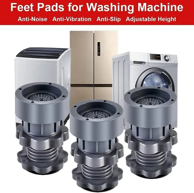 Washing Machine Vibration Pads, Floor Trays, Refrigerator Stand(Grey-Rubber)
