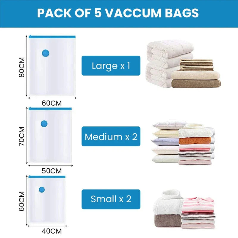 Vacuum Packing Bags Storage Ziplock Travel Bag