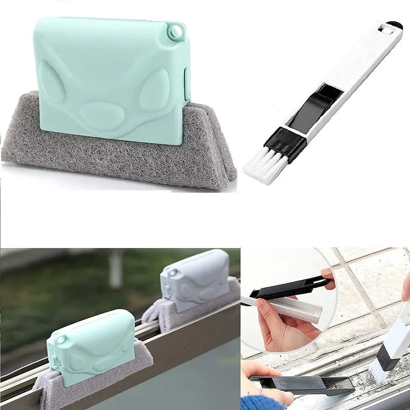 Bathroom Toilet Kitchen Glass Wall Folding Sponge Cleaning Brush