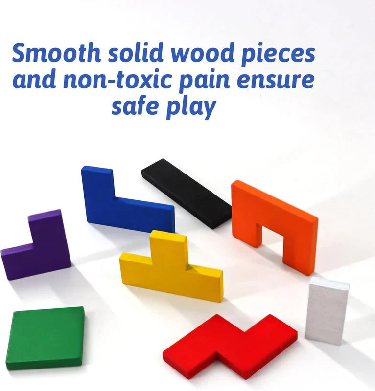 OYZEKX Wooden Russian Blocks Puzzles for Kids