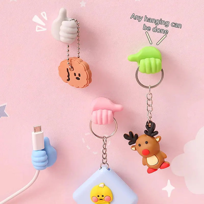 Self Adhesive Thumb Wall Hooks for Hanging Cable