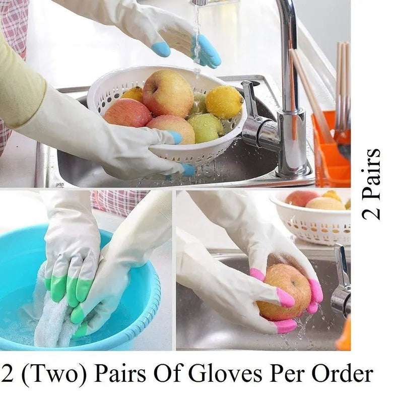 Reusable Rubber Latex Pvc Flock Lined Long Elbow Hand Gloves