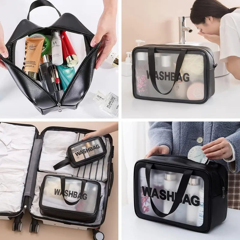 Wash Bag Pouch for Travel Kit Toiletry Bag(black)