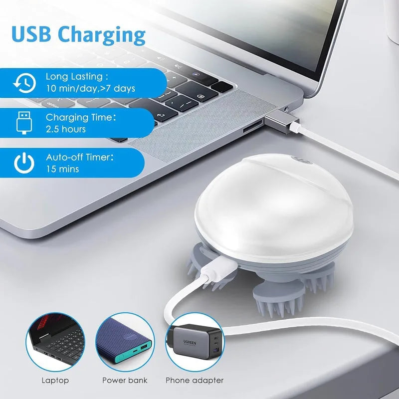Gifts for Men Women Electric Scalp Massager, Hair Kneading Massager