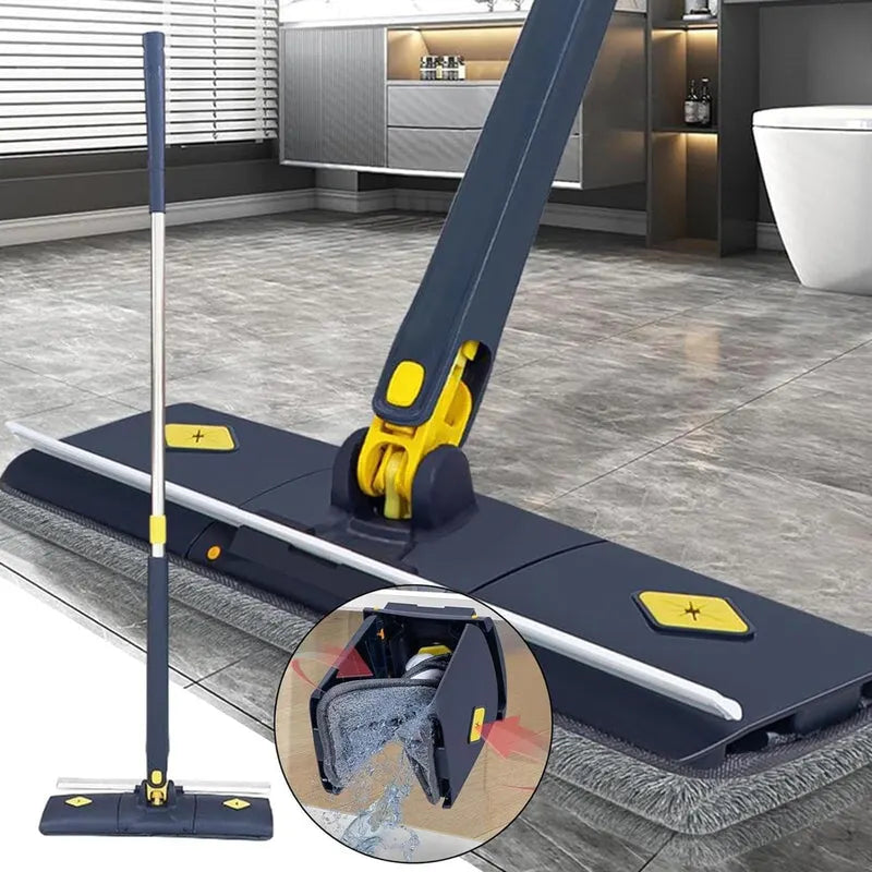 Flat Microfiber Floor Cleaning Mop with Scraper with 360 Rotating head