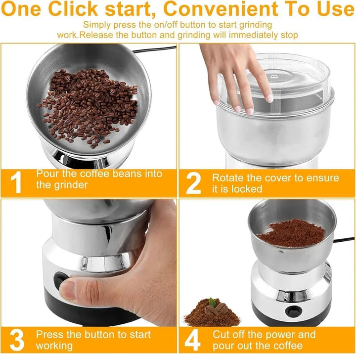 Nima Stainless Steel Electric Grinder & Coffee Maker