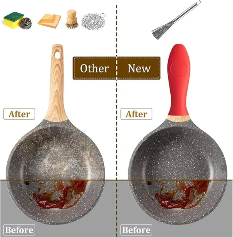 Kitchen Brush, Pan Scrubber, Wok Brush, Pot Scrubber, Dishes Scrub Brush