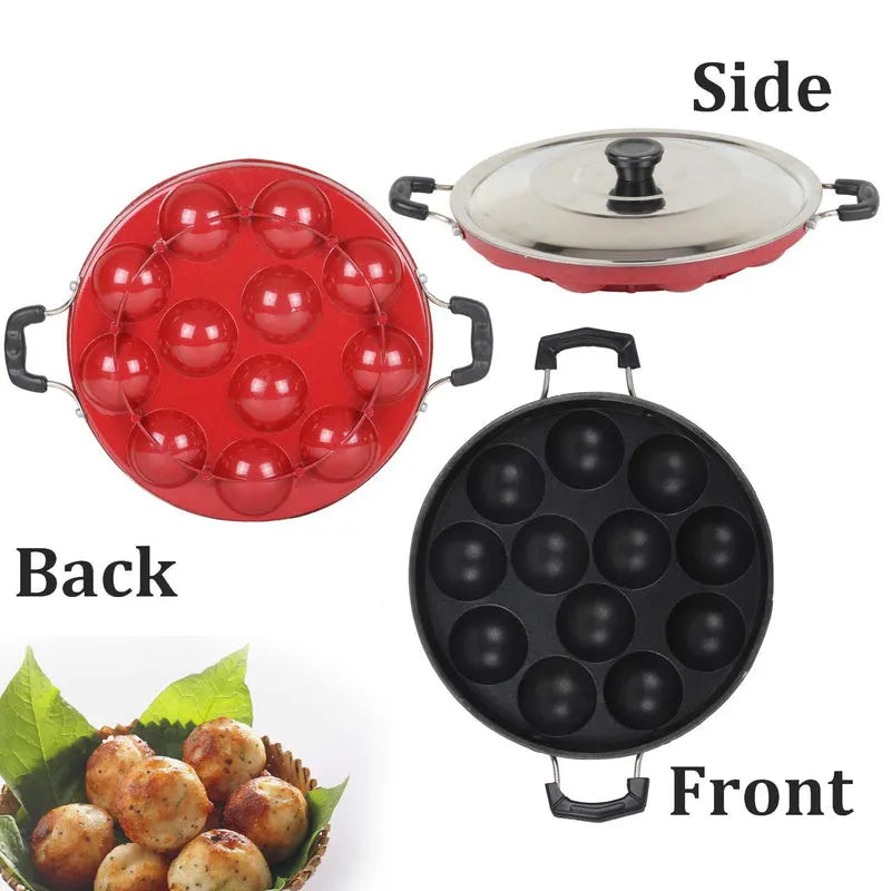 12 Cavities Non Stick Appam Patra Maker