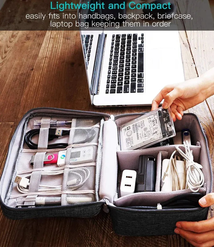 Gadget Organizer Electronics Accessories Organizer Bag(black)