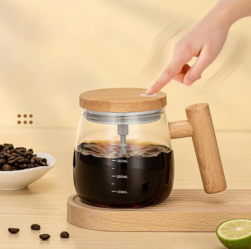 OYZEKX Electric Self-Stirring Coffee Mug Borosilicate Mixing Cup