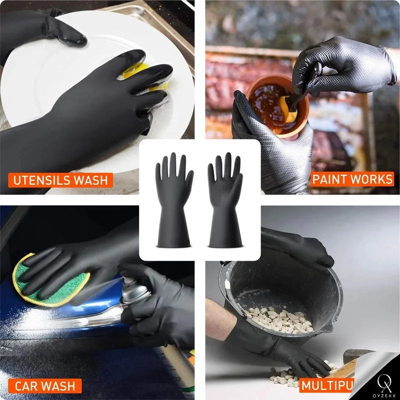 OyzekX Rubber Cleaning Gloves