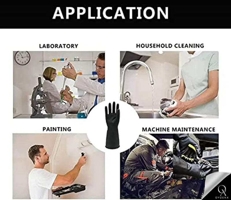 OyzekX Rubber Cleaning Gloves