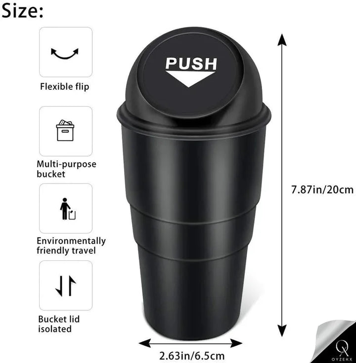 OyzekX Mini Car Dustbin Trash Bin