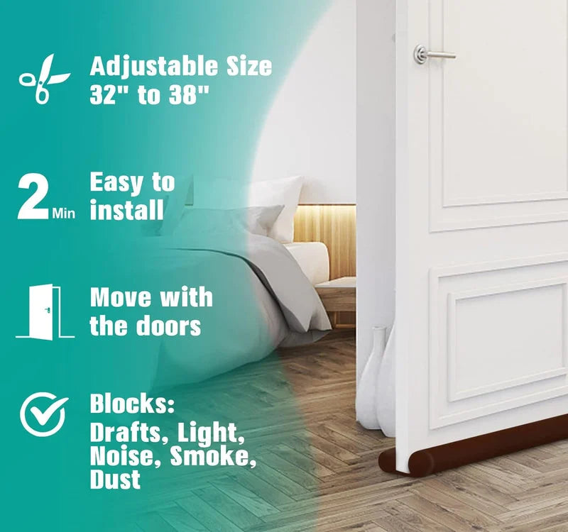 Door Guard (39 Inches) Gap Filler for Door Bottom Seal Strip
