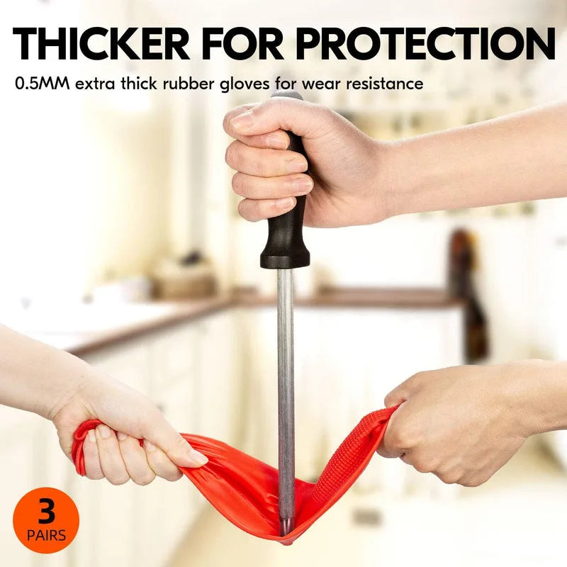Dishwashing Gloves, Reusable Kitchen,Household and Industrial Cleaning Gloves
